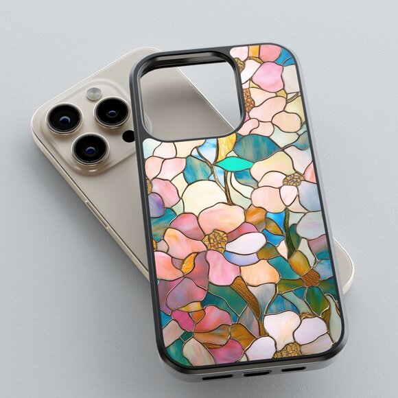 Floral iPhone 16 Case Galaxy S24 Case 16 Pro Max Case S23 Case iPhone 15 Case - Picture 3 of 5